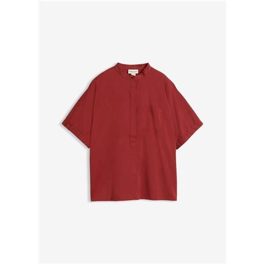 bonprix blusa a maniche corte con spalle scese-rosso