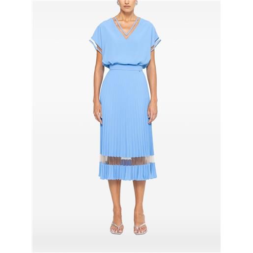 NISSA top con scollo a v - blu