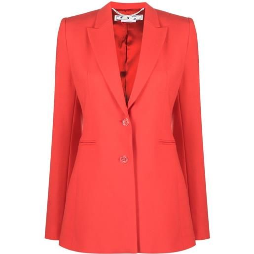 Off-White blazer con revers a lancia - rosso