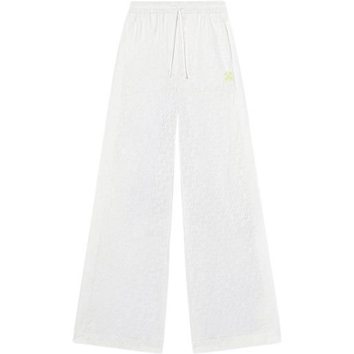 Off-White pantaloni con coulisse - bianco