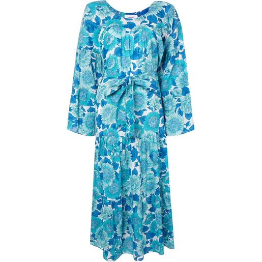 Bambah caftano a fiori - blu