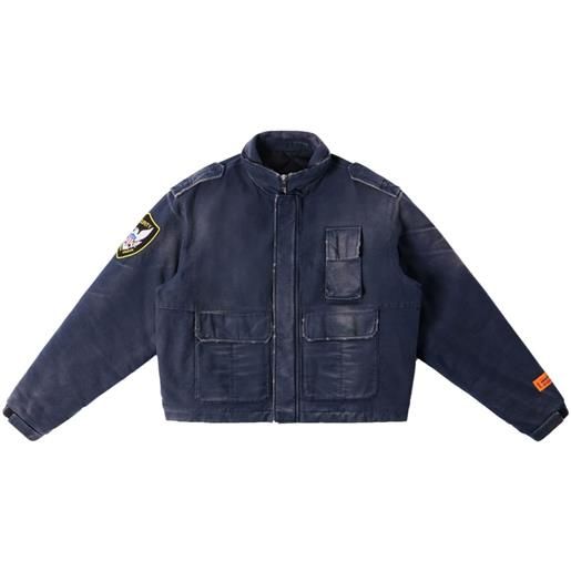 Heron Preston giacca con effetto vissuto - blu