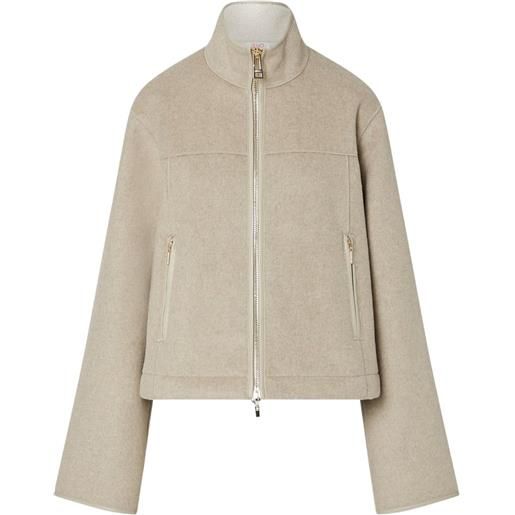 LIU JO cappotto boxy in shearling sintetico - toni neutri
