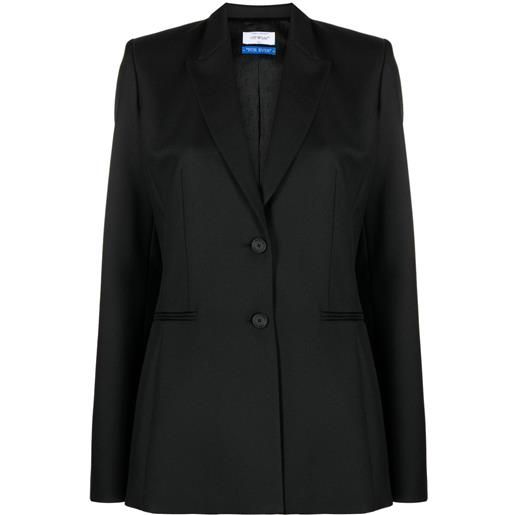 Off-White blazer monopetto con revers a lancia - nero