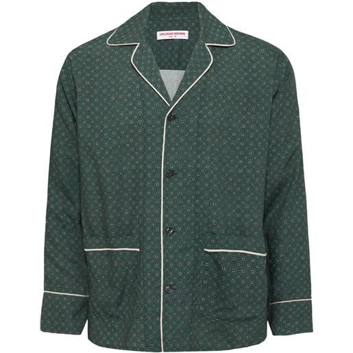 Orlebar Brown camicia murray con stampa - verde