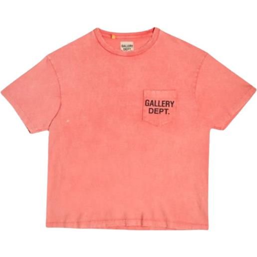 GALLERY DEPT. t-shirt con logo e tasca - rosso