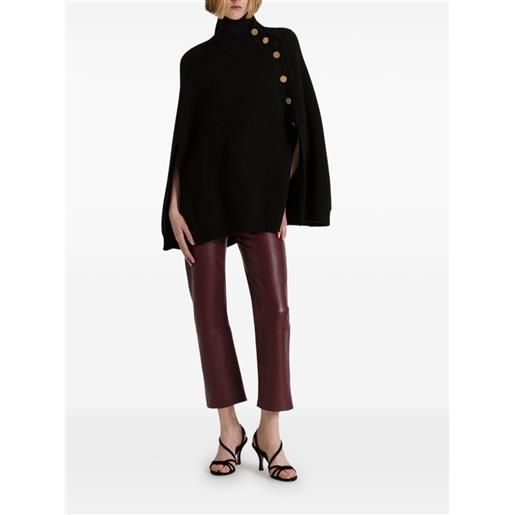 Alberta Ferretti mantella a coste - nero
