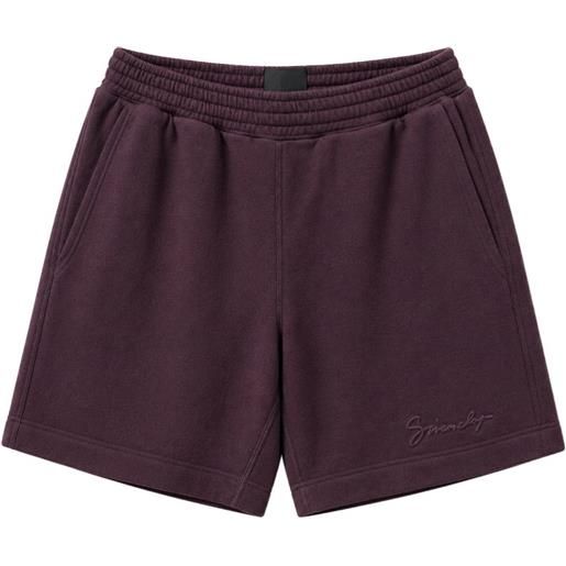 Givenchy shorts con logo ricamato - viola