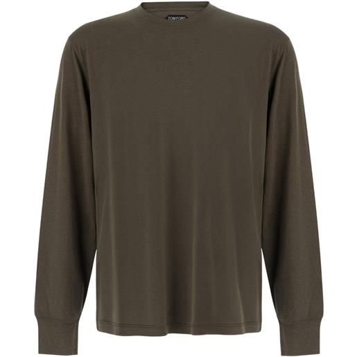 TOM FORD t-shirt a maniche lunghe - marrone