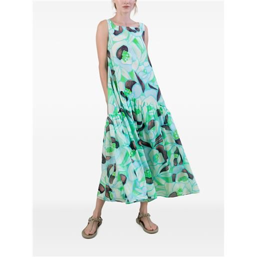 PSOPHIA abito midi a fiori - verde