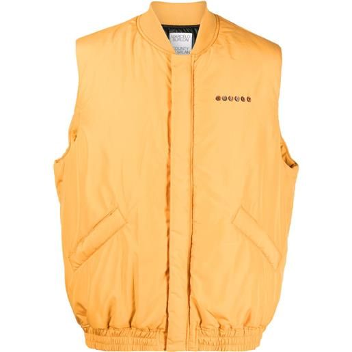 COUNTY OF MILAN gilet imbottito county sugar con stampa - arancione