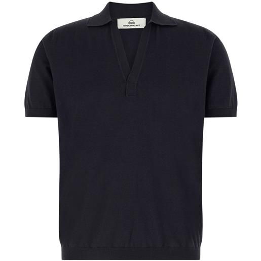 Riviera open-collar short-sleeve polo shirt - blu
