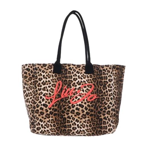 Liu Jo borsa shopper borsa a tracolla plentia tote bag animalier marrone