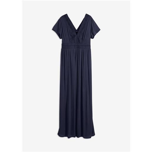 bonprix abito lungo in viscosa fluida-blu
