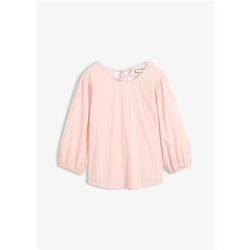 bonprix blusa con maniche voluminose-rosa