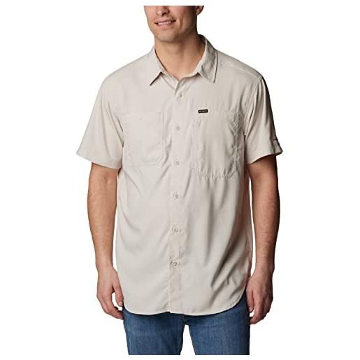 Columbia silver ridge utility lite manica corta maglietta da escursionismo, pietra scura, xl uomo