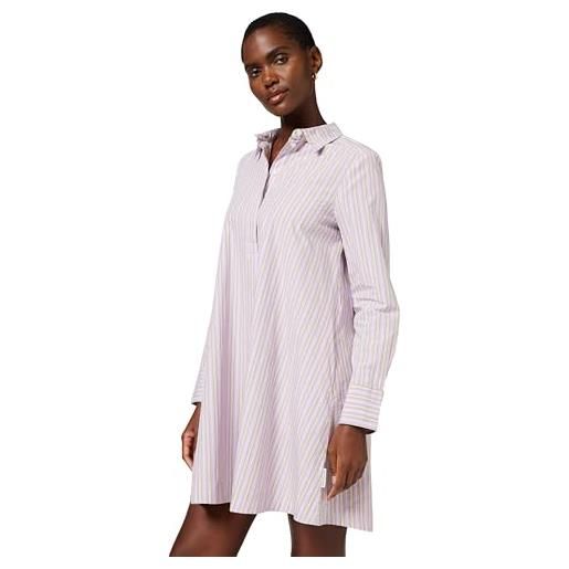 Marc O'Polo marc oߴpolo denim donna abito camicia in cotone bio con colletto kent, multicolore (medium purple multi 01), xxs