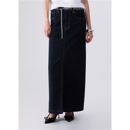 Liu jo gonna lunga denim, lavaggio normale