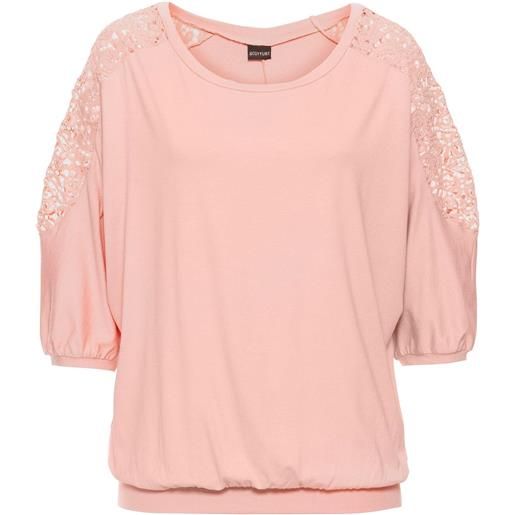 bonprix maglia oversize in misto viscosa-rosa