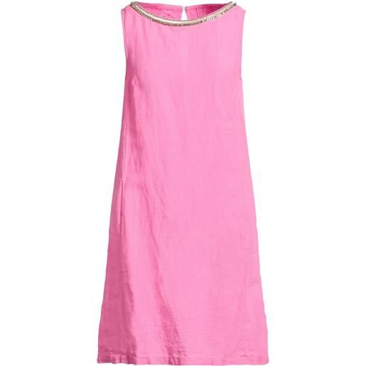 120% LINO - vestito corto - magenta