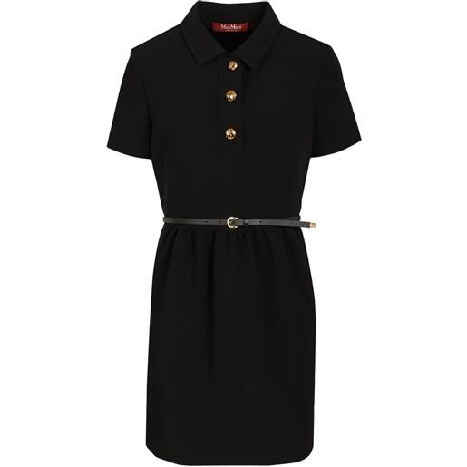 Max Mara abito corto con bottoni - nero