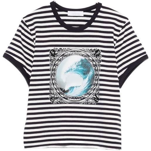 Rabanne top a righe - bianco