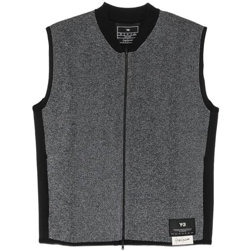Y-3 skull-print zip-up gilet - nero