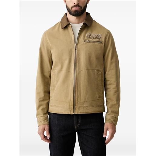 GUESS USA giacca con logo ricamato - toni neutri