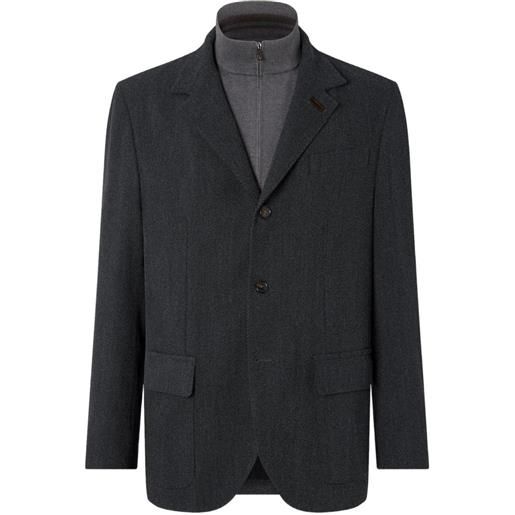 Corneliani layered single-breasted blazer - grigio