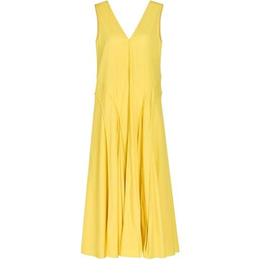 Another Tomorrow abito lungo con scollo a v - giallo