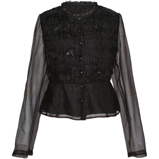 Renli Su blusa con paillettes - nero