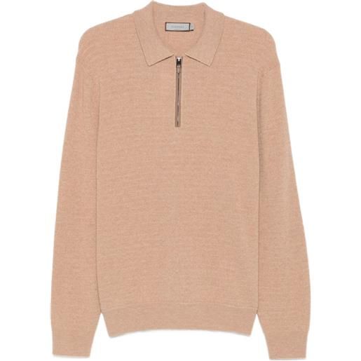 Canali half-zip polo shirt - toni neutri