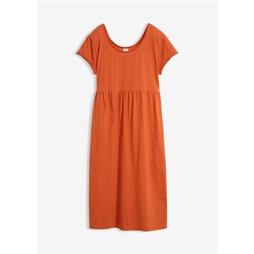 bonprix abito midi in puro cotone biologico-arancione
