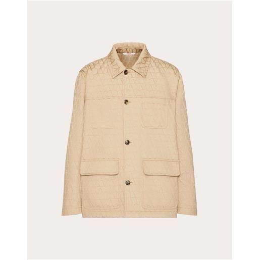 VALENTINO giacca in cotone pesante con motivo toile iconographe