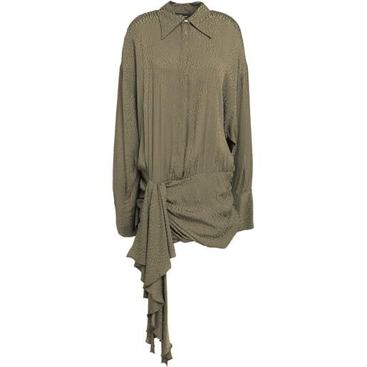 BLUMARINE - vestito chemisier - verde militare