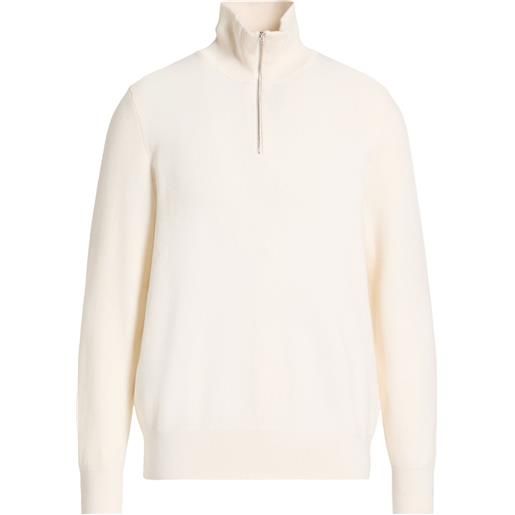 SANDRO - maglia con zip - avorio