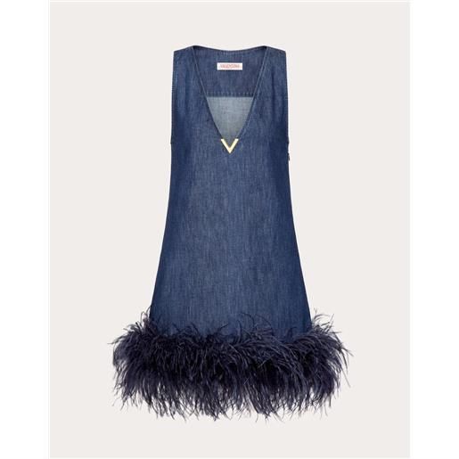 VALENTINO abito corto in chambray denim