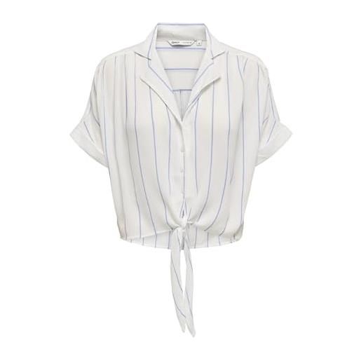 ONLY onlpaula life s/s tie shirt wvn noos, ballerino di nuvola, m
