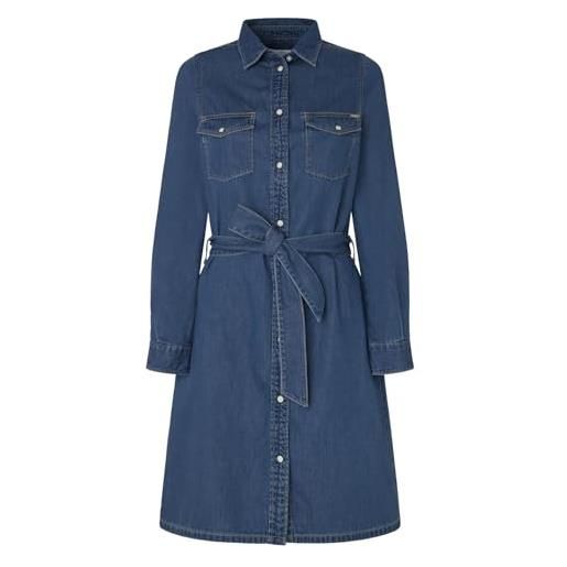 Pepe Jeans regular denim dress pl953581, vestito donna, blue (denim-ht8), 