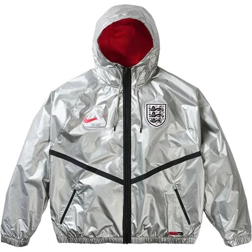 Nike x palace england giacca anthem con cappuccio - grigio