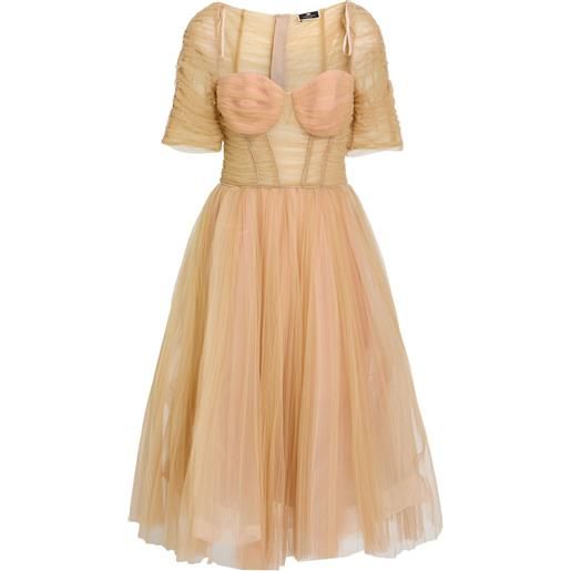 ELISABETTA FRANCHI - vestito estivo - cammello