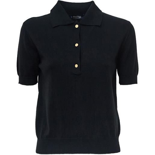 'S Max Mara polo a maniche corte - nero
