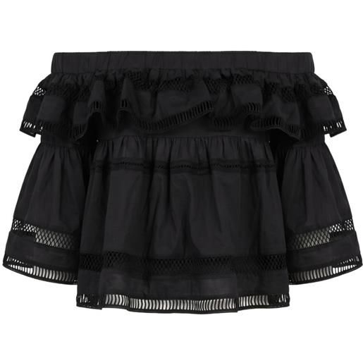 Christy Lynn top angela con spalle scoperte - nero