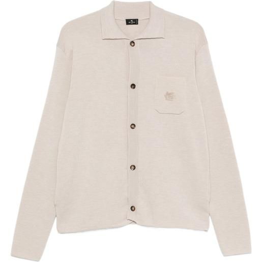 ETRO cardigan con ricamo - toni neutri