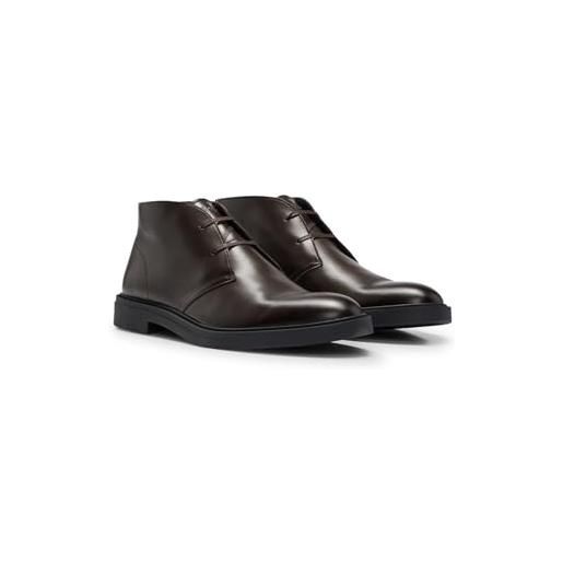 BOSS calev_desb_lt, desert_boot uomo, marrone scuro, 44 eu