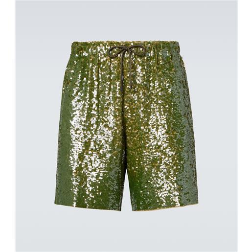 Dries Van Noten bermuda con paillettes