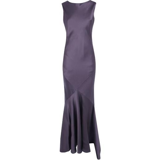 Max Mara abito lungo con scollo ampio - marrone