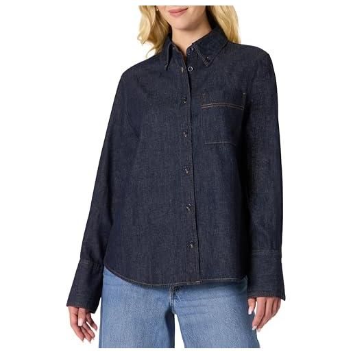 Amazon Essentials camicia button down in denim, oversize donna
