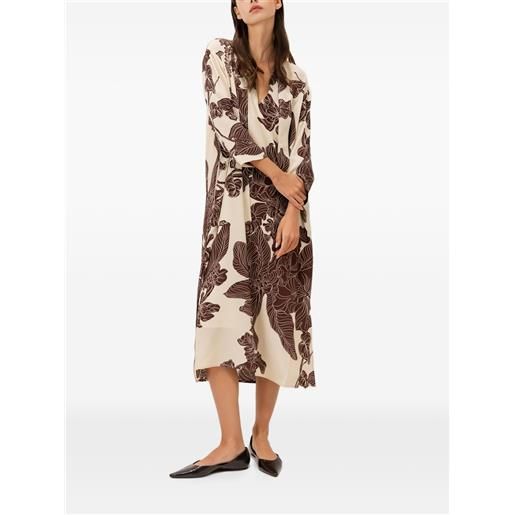 PSOPHIA orient contour midi dress - toni neutri