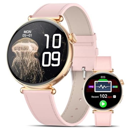 Lgnitek Smartwatch Con ECG E Monitoraggio Glicemia – 1.97″ AMOLED, Chiamate Bluetooth, Pressione, Sonno, IP68 Per IOS E Android